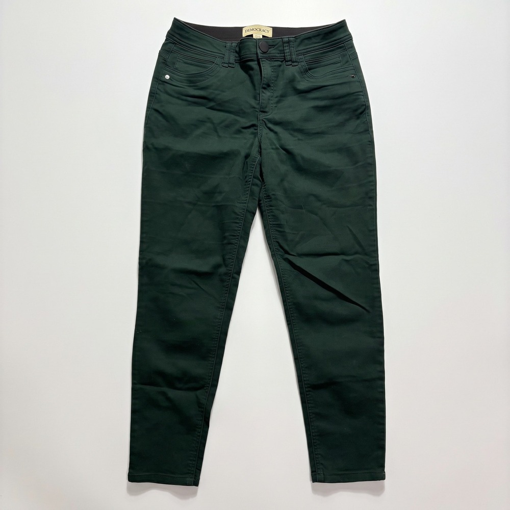 Democracy 8 Hunter Green Womens Ab Solution Skinny Ankle Jeans Casual Preppy